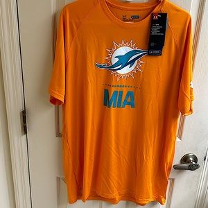 Under Armour Heatgear Large Loose Fitting Miami Dolphins NFL Combine shirt